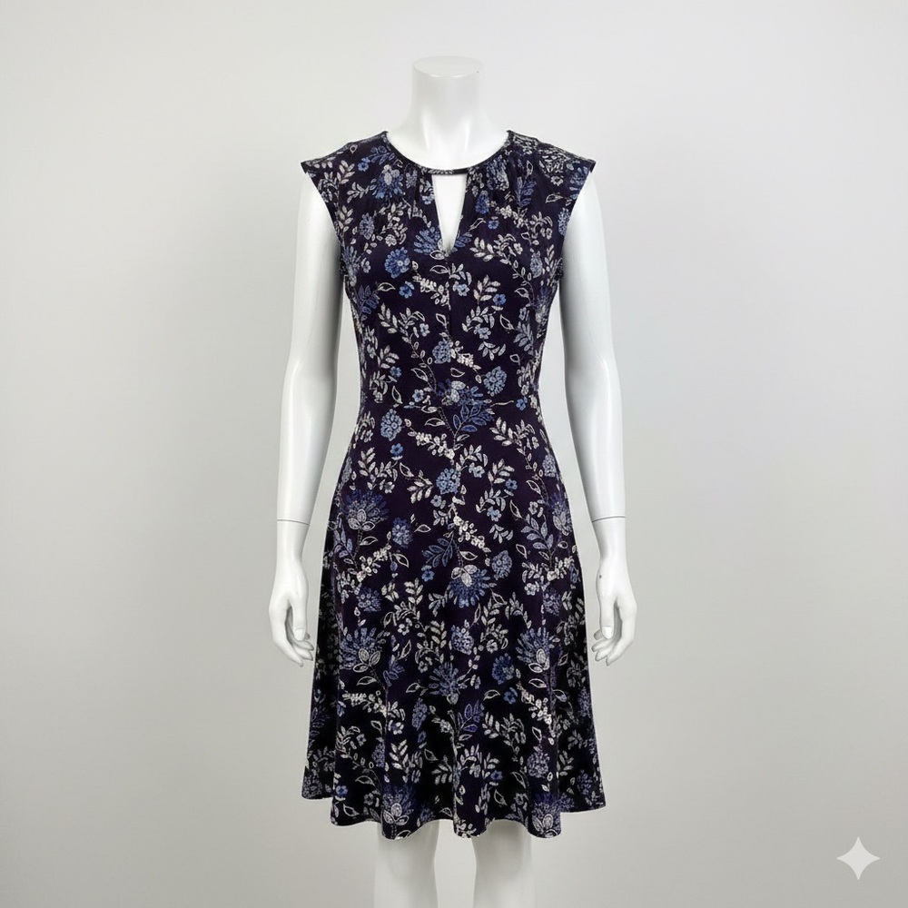 BeBop Purple Floral Midi Dress